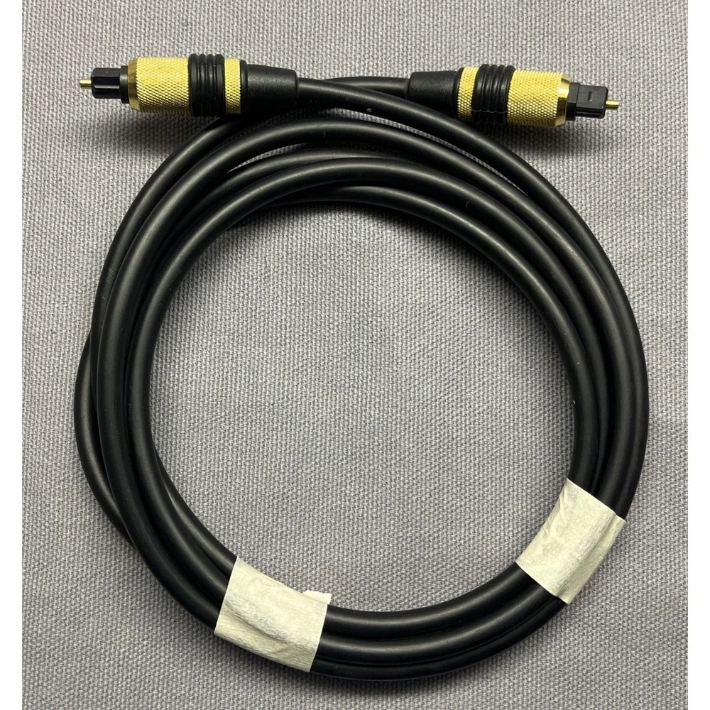 Optical Audio Cable 6ft GOLD PLATED Heavy Duty Fiber Optic Soundbar TV Cable